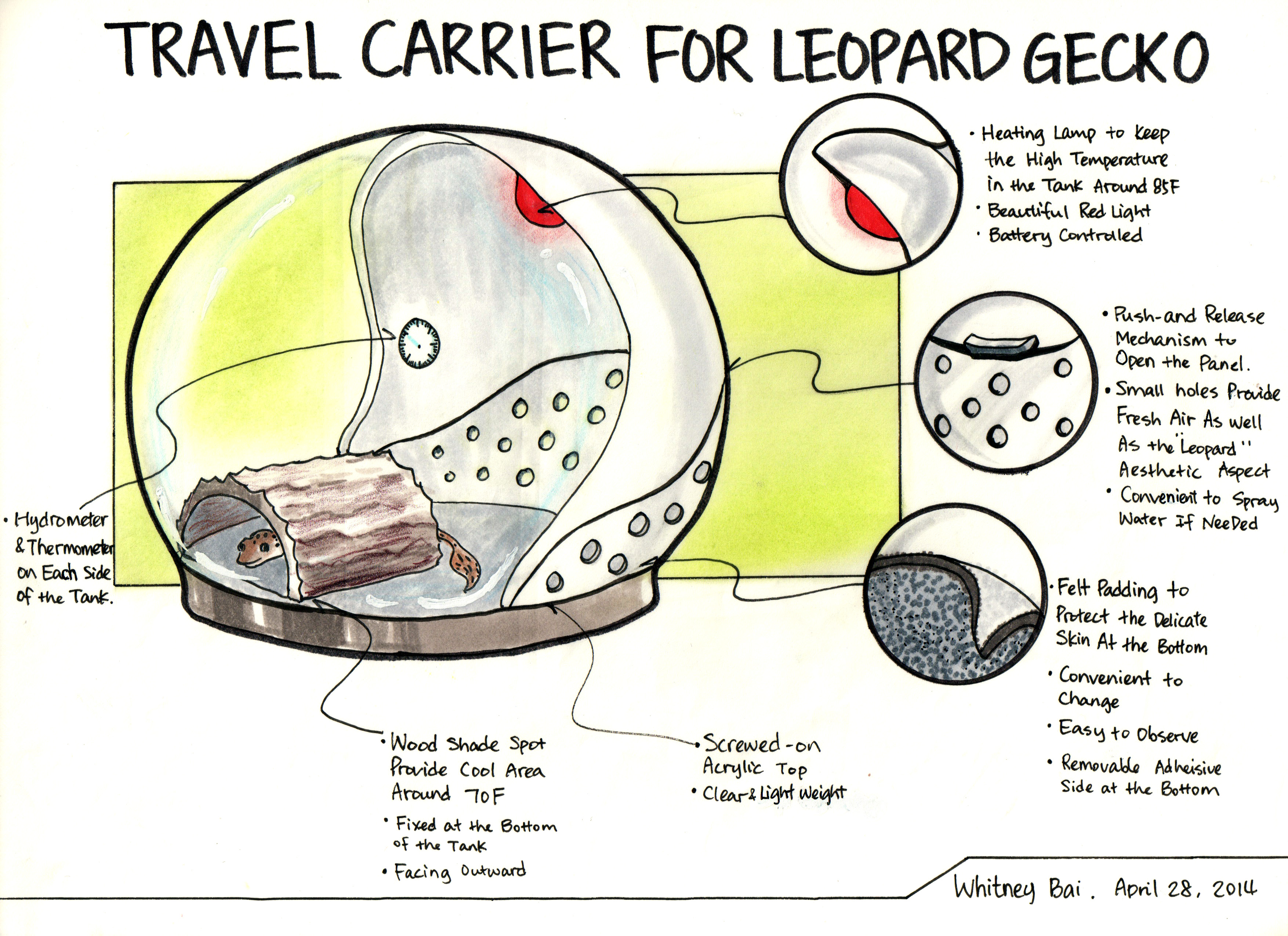 Leopard Gecko Carrier